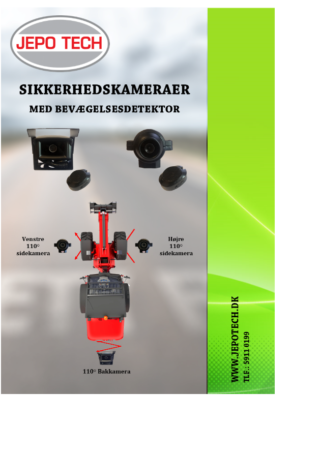 Forside: Sikkerhedskamera AI - Sider og Bag