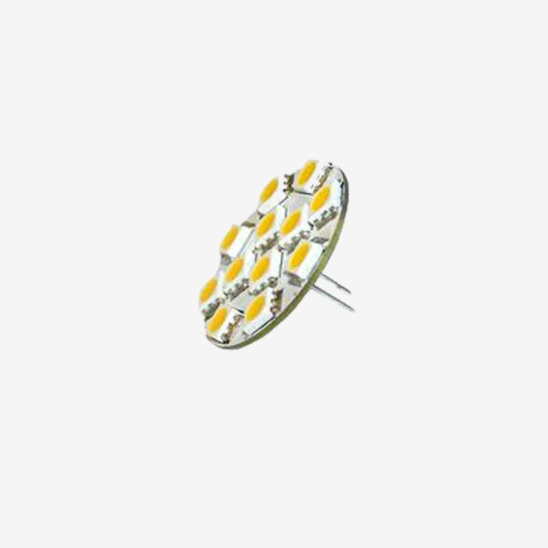 500107 - LED G4 Flad 15 LED Pin på Bagsiden Varm Hvid